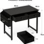 Computer Desk with 2 Fabric Drawers, 80 x 40 cm Image 2
