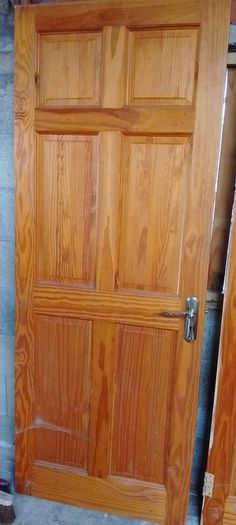 5 Solid Wood Pine Interior Doors Standard Size (Inc. 2 Glass Panels)