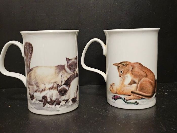 Vintage Kirkham Cat Lovers Design Mugs