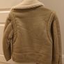 ASOS DESIGN borg collar oversized flight jacket in cream size S Image 8