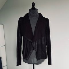 Black suede effect jacket