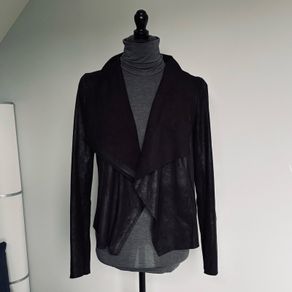 Black suede effect jacket