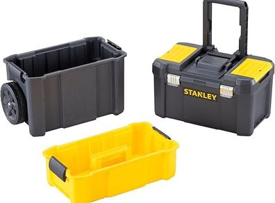 STANLEY Essential Rolling Workshop Toolbox, 3-in1 Stackable Units, Portable Tool Solution, STST1-80151