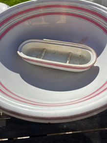Large vintage wash bowl and soap dish