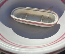 Large vintage wash bowl and soap dish
