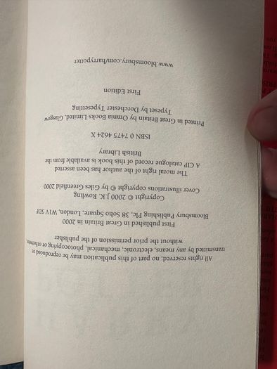 First Edition Harry Potters