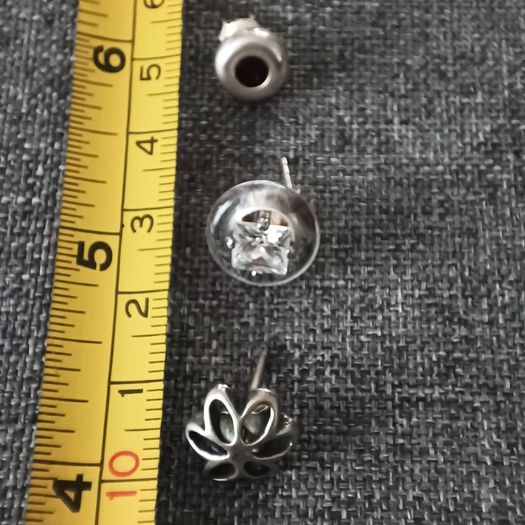 3 x  silver earrings
