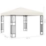 Gazebo 3x3 m Cream Fabric Image 5