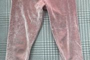Tesco F+F Blush Pink Velour leggings Size 3-4 EUC