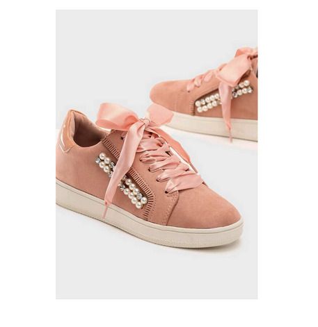 Stunning Pink Lace Up Shoes size 6