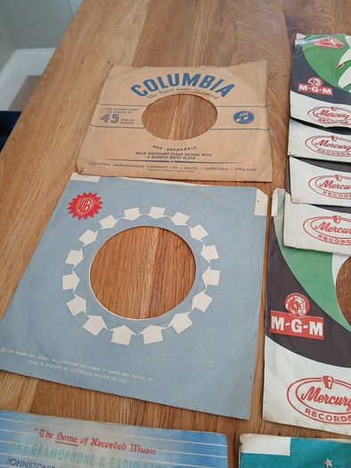 Vintage 7" Record sleeves