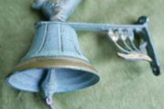 CAST IRON Wall Mount Hummingbird Welcome Bell Rustic Farm/Garden/Patio Door Decor