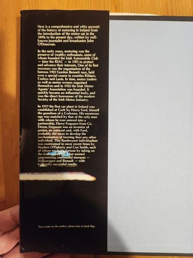 Wheels And Deals. People And Places In Irish Moterong. By John O' Donovan. First Edition Hardback With Dustjacket In Good Condition.