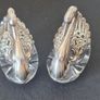 Rare vintage swan-shaped salt cellars crafted from 925 silver and cut crystal Image 3