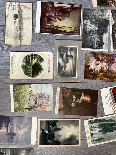 Vintage Art Themed Postcards x 122. 2 for 1 euro or 50 quid the lot
