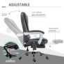 Heated 6 Points Vibration Massage Executive Office Chair Adjustable Swivel Image 5