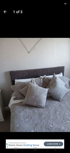Velvet divan king size bed
