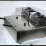 12L Deep Fryer Stainless Steel Commercial 5000w Double Tank Electric Chip Fryer 220v Image 2