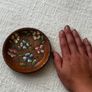 Vintage wooden hand painted dish Image 3