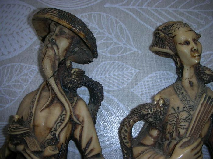 Pair of very large Chinese figures Asian/Oriental Antique Chinese Statues