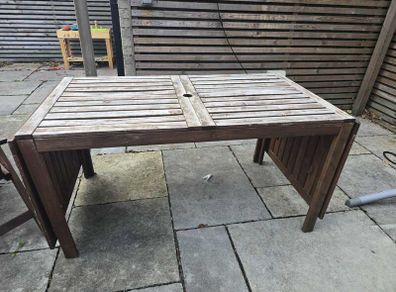 Ikea Nammaro wooden outdoor table & chairs