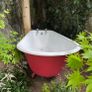 Cast iron bath with taps Image 4