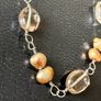 silver necklace with natural stones Image 3