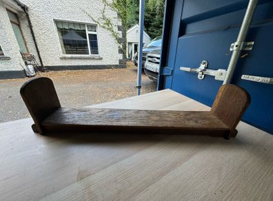 Vintage Solid Oak Desktop Book Trough/Tabletop Bookcase (88cm)
