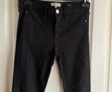 River Island 'Molly' Mid-Rise Skinny Jeans Black