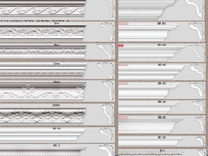 Ceiling Coving, Moulding Polystyrene  for 2 metres length.