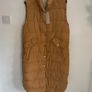 gilet Bnwt long tan gilet sleeveless coat size small freequent brand Image 8