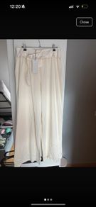 Cream wide leg bottoms Zara