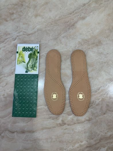 Unisex Debe real leather shoes insoles, size 41(UK 7-7.5)