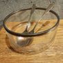 metal frame and glass  bowl Image 9