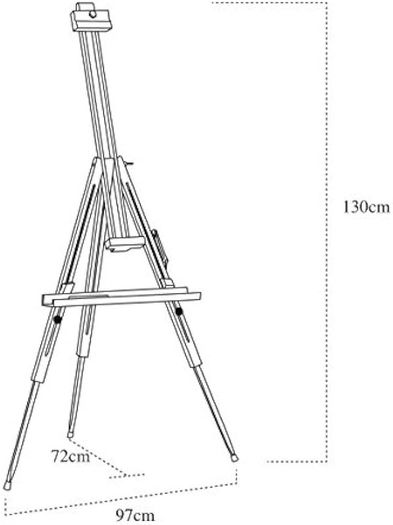 Wooden Easel Portable/Artist Outdoor Easel - Beech Wood Canvas Stand Foldable Tripod - Max Height up to 191cm - Storefront Sign Easel - Sketching Painting Stand