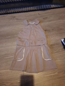 taupe girls dress from chateau de sable