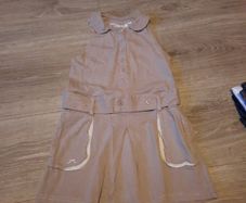 taupe girls dress from chateau de sable