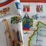 Illustrated tray cloth of Liguria region BN Image 5