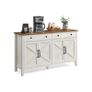 Vintage Country House Sideboard  Elegant Storage Cabinet with Sliding Doors, Adjustable Shelves, and Spacious Drawers Image 2