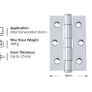 Internal Door Handle Set with Lock Complete Door Pack with Hings , Thumb Turn & Fixings Privacy Turn & Release (Phantom, Polished Chrome) Image 5