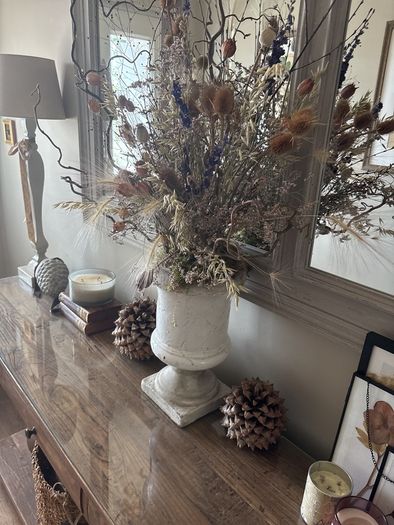 Vintage urn and arrangement