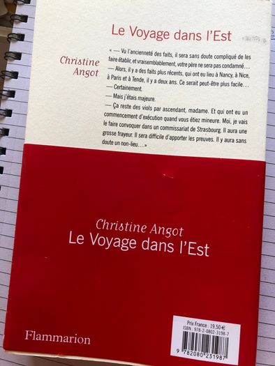 Le Voyage dans lEst Christine Angot
