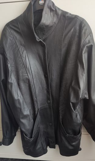 Authentic Vintage Sardar Soft Leather Jacket Rare Embossed Detail  Size 16 (Fits M-L Oversized)
