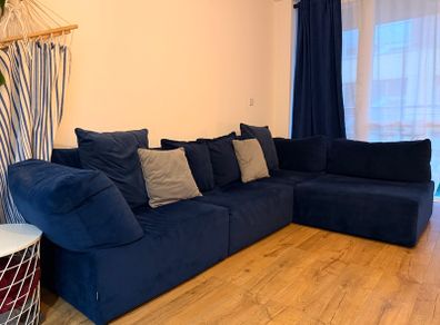 Navy Blue Modular Sofa - SKLUM