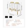 Beverage Dispenser, 2 Pack 8L Drink Dispensers for Parties, Glass Juice Dispenser with Metal Stand, Stainless Steel Spigot, Infuser Image 3