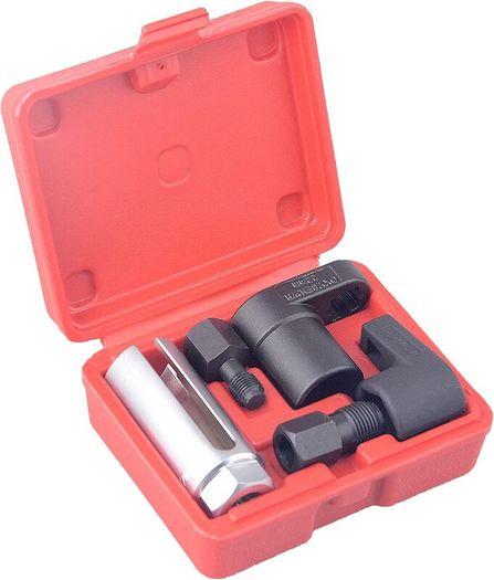 5 pcs O2 Oxygen Sensor Socket Set Wrench Remover Tool and Thread Chaser Set,Black