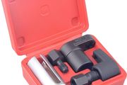 5 pcs O2 Oxygen Sensor Socket Set Wrench Remover Tool and Thread Chaser Set,Black
