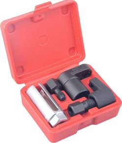 5 pcs O2 Oxygen Sensor Socket Set Wrench Remover Tool and Thread Chaser Set,Black