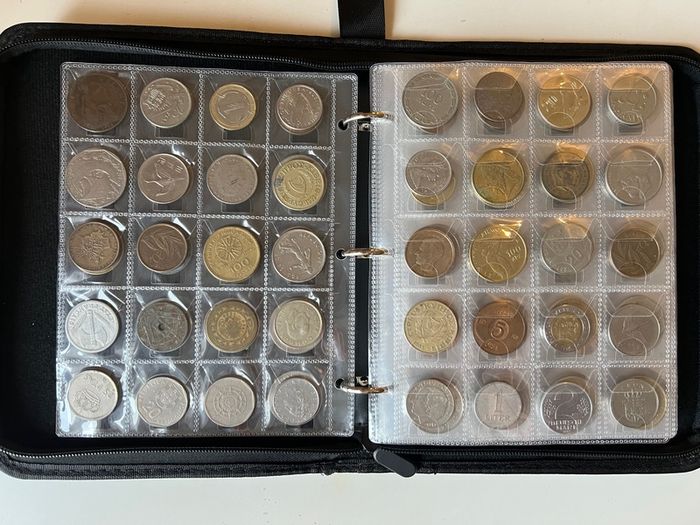 Coins collection foreign unknown 300 coins in album