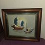 Oil on board "Traditional Chinese Junk Boats" Framed Image 4